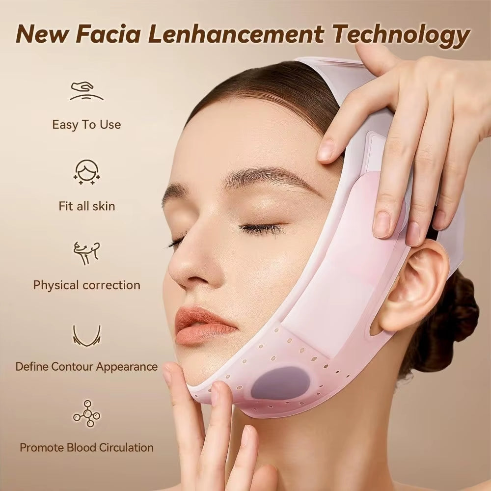 New Reusable Face Strap Chin up Patch Face Lifting V Line Mask Chin Strap for Sagging